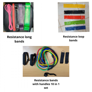 resistance bands or full gym set