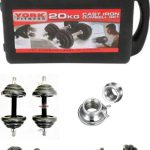 20kg adjustable dumbbell set with barbell and connector