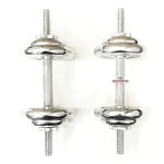 15kg Adjustable Chrome Dumbbell Set With Straight Barbell WITH NO CARRY CASE