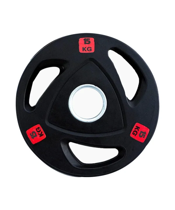 Olympic weight plates- Tri Grip Rubber coated 50mm hole - Image 3