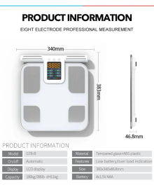 Body fat analyser scale weighing machine