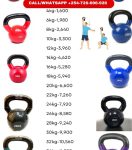 vinyl coated kettlebells @330sh per kg