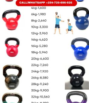 vinyl coated kettlebells @330sh per kg
