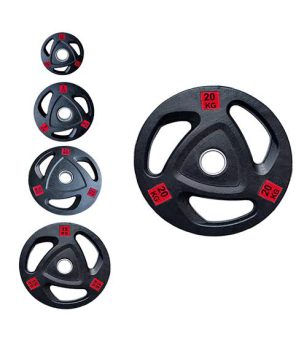 Olympic weight plates- Tri Grip Rubber coated 50mm hole