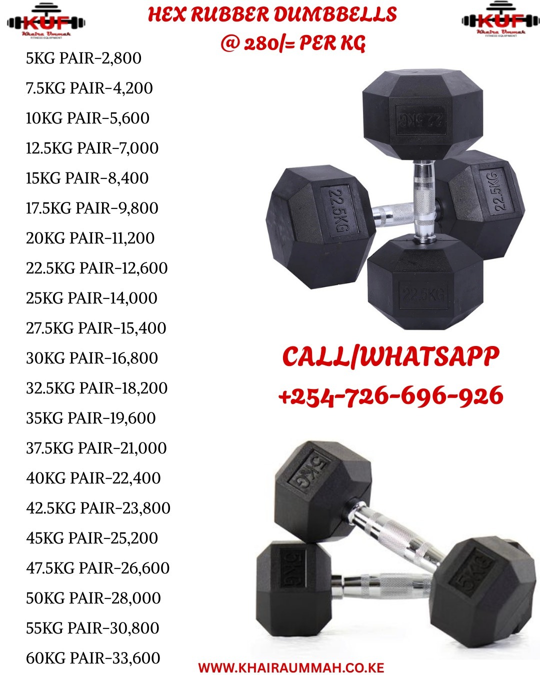 HEX DUMBBELLS