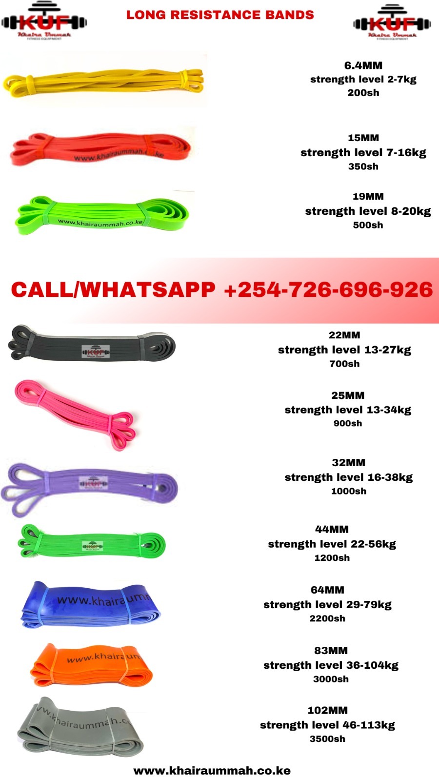 LONG RESISTANCE BANDS